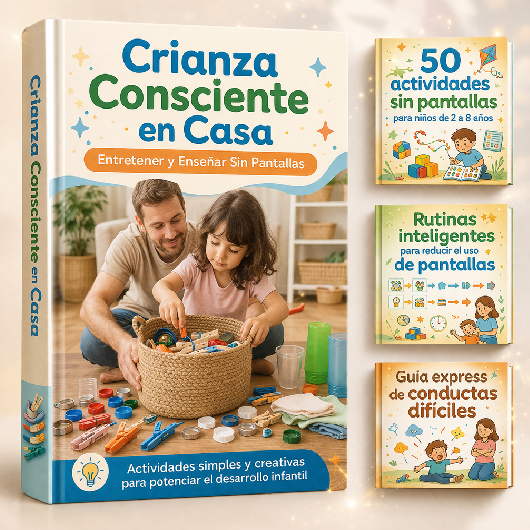 Educa sin pantallas y con elementos que hay en casa + 3 Súper Bonos
